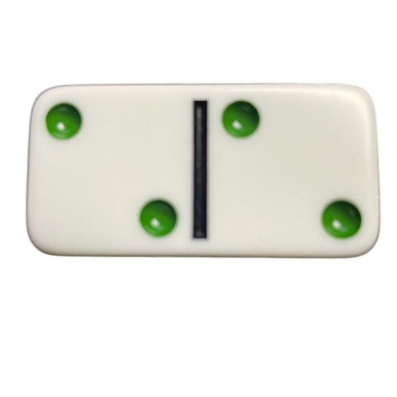 Double Twelve Dominoes Replacement Tile 2 2 Color Dot mq - Picture 1 of 3